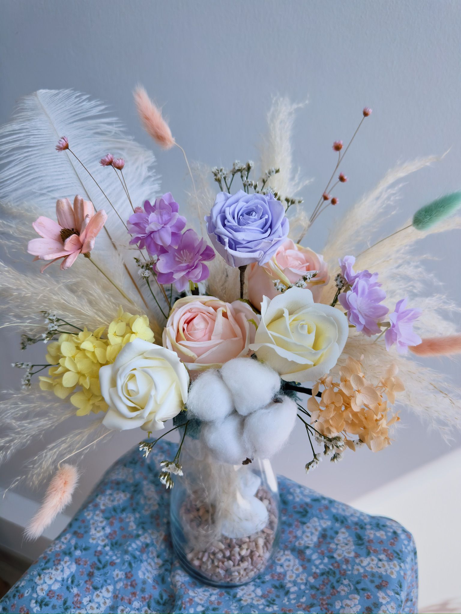 Preserved Flower Jar (Blush Breeze)