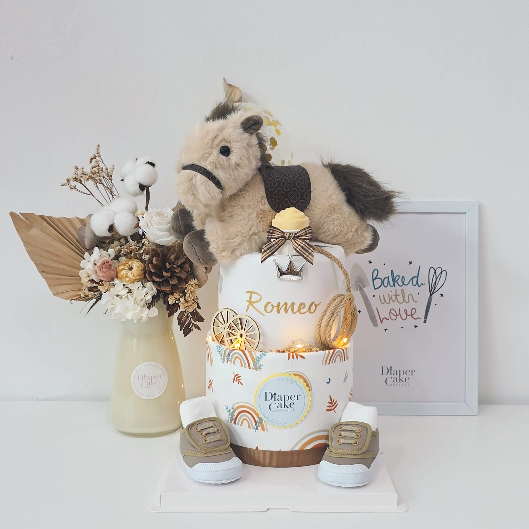 (NEW 2026) Personalised Petite Pony Diaper Cake
